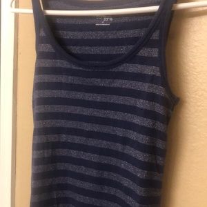 $3 or FREE: Striped Sparkle Tank - Medium NY&Co